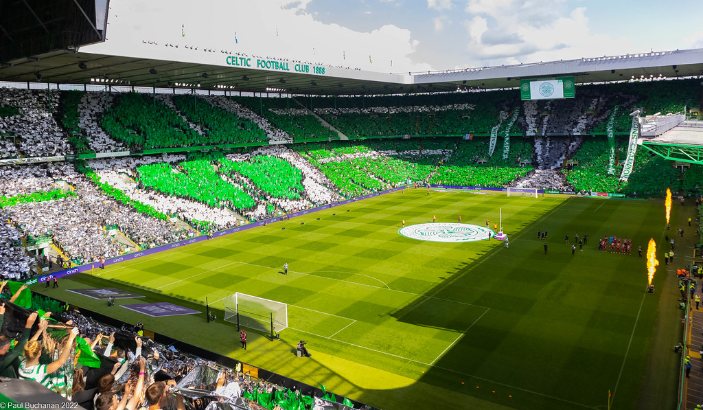 Celtic Park stadium display before Aberdeen game
