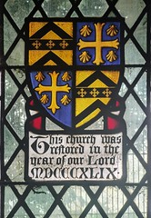 Walpole arms: 'this church was restored in the year of our Lord MDCCCXLIX'