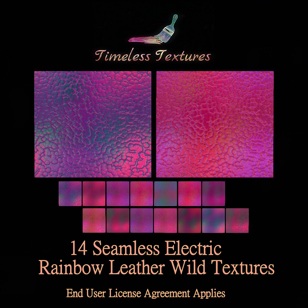 TT 14 Seamless Electric Rainbow Leather Wild Timeless Textures