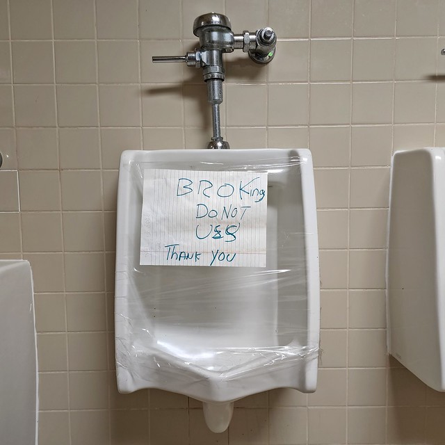 Out-of-order urinal