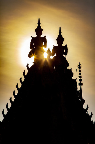 THE PINNACLE by dayvmac, Thai temples exhibit a very unique style. Embellished with gold paint and thousands of bits of mirr