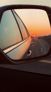 Rearview Mirror Sunset.