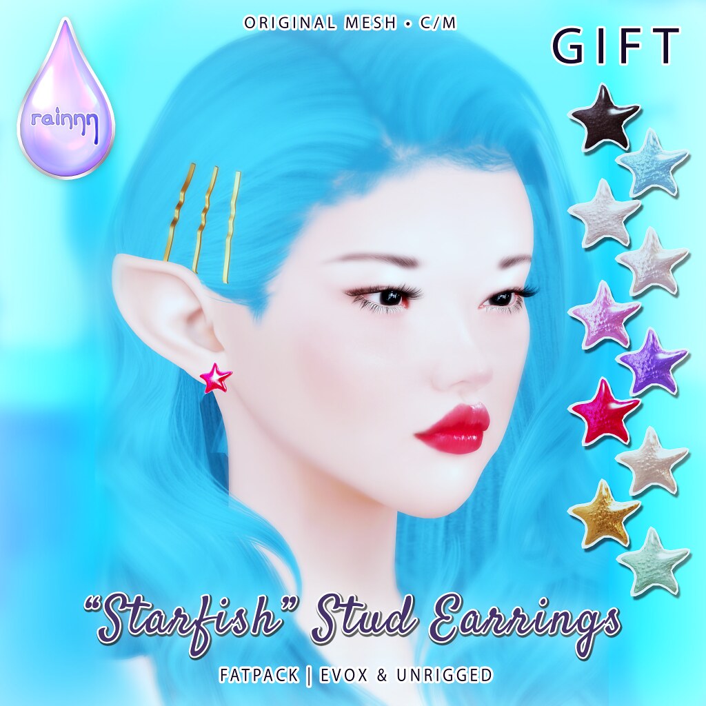 rainnn Starfish Stud Earrings [GIFT]