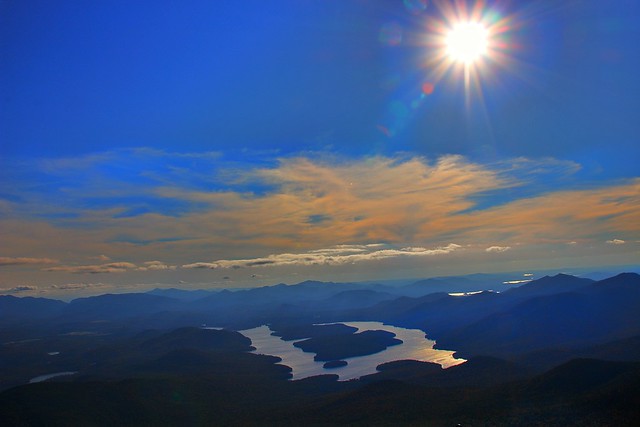 Adirondack Mountains - Whiteface Mountain - Lake Placid  -  New York  - View of the Valley below