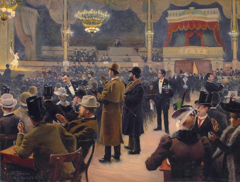 Paul Gustave Fischer «I Cirkus Varieté: An evening at the Cirkusbygningen, Jernbanegade, Copenhagen», 1891
