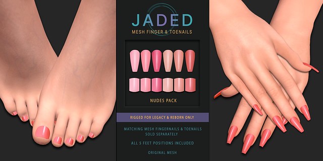 Mesh Fingernails & Toenails - Nudes Pack | JADED