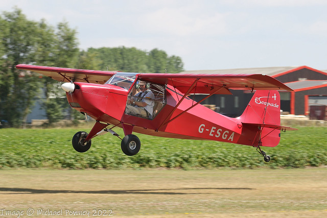 G-ESGA - 2007 build Just Aircraft Escapade, departing from Runway 28 at Breighton during G - George Day