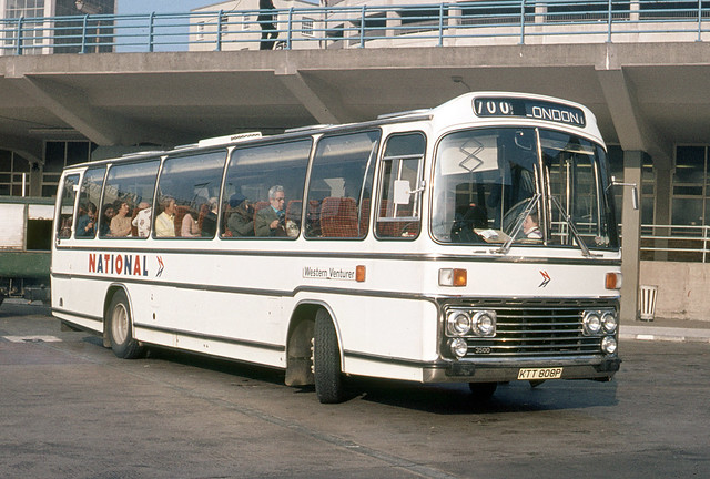 Western National Omnibus Company . 3500 KTT808P . Bretonside Bus Station , Plymouth , Devon .  October-1975 .