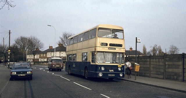WMPTE 3990, Willenhall Road, Bilston, 1982
