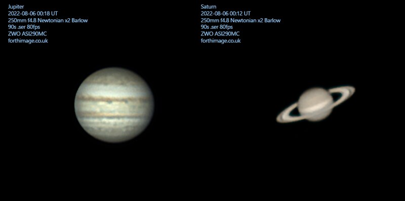 Jupiter and Saturn 2022-08-06