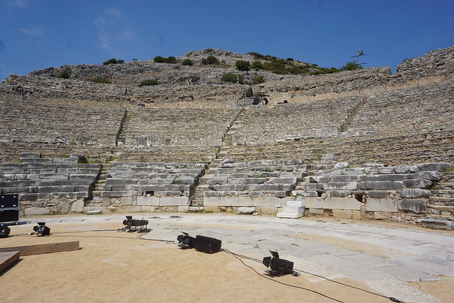 Site archéologique, Philippes : Ie Théâtre antique (vue des gradins)
