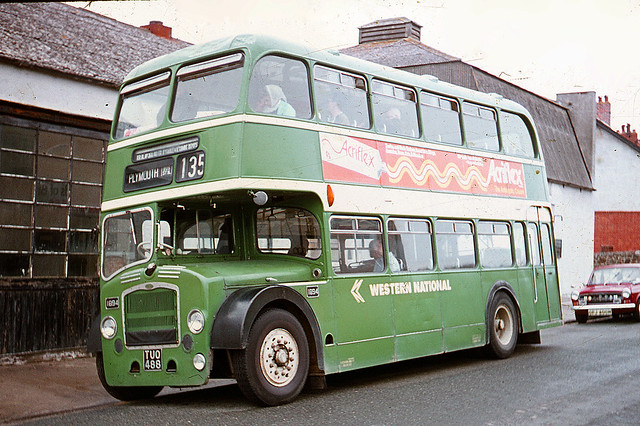 Western National Omnibus Company . 1894 TUO488 . Plymouth , Devon .  October-1975 .
