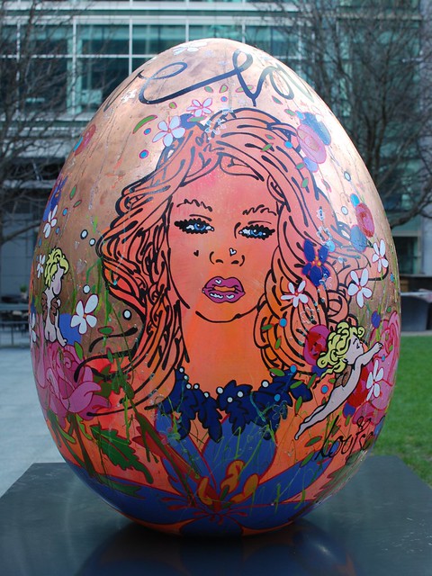 One of the more colourful of the 200 eggs that comprised the 'Big Egg Hunt', London 2012
