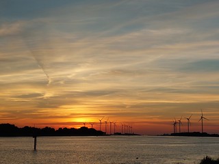 Sunset at Nieuwe Waterweg