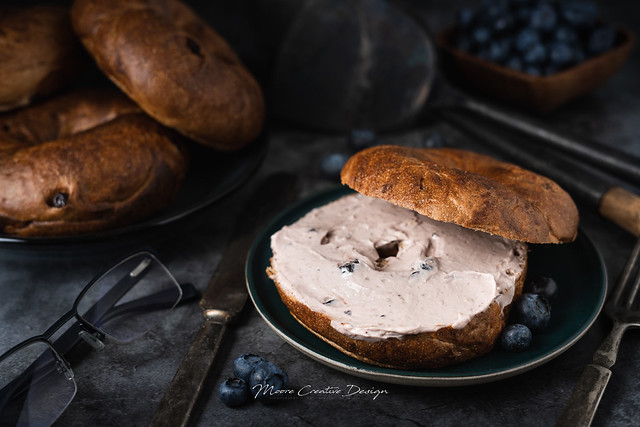 Bagel With Blueberry Cream Cheese