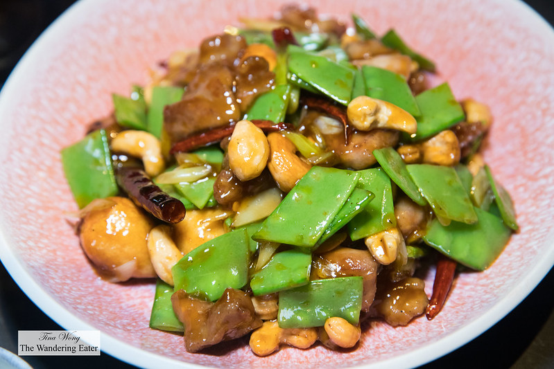 Kung Pao Quail, snow pea, cashew