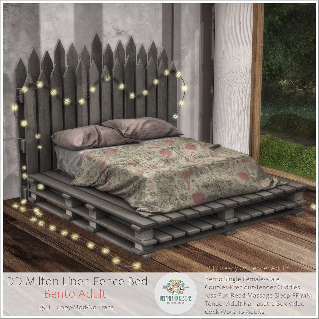 DD Milton Linen Fence Bed-Adult AD