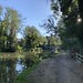 A panorama of the Kennet & Avon Canal and the Cunning Man pub in Berkshire. This is where I turn around for my run from the Coley Park area of Reading.
