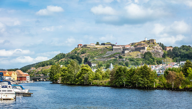 Fredriksten fortress and Halden river
