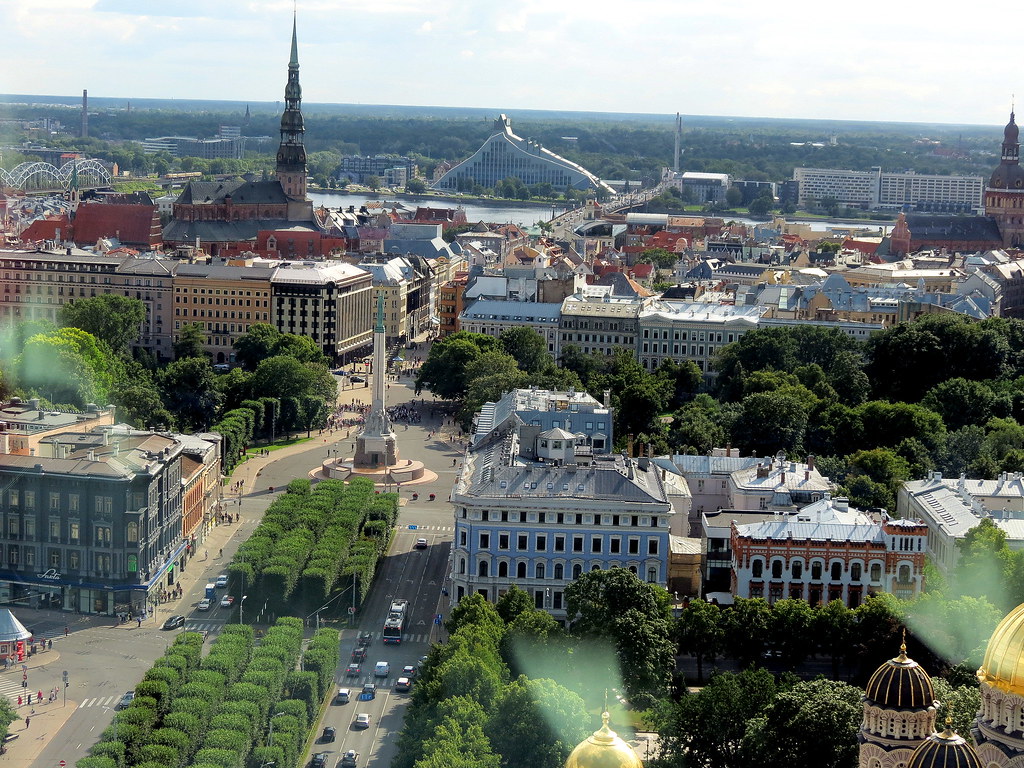 Esplanade, Old Town Riga, Daugava River | From 26th Floor Ba… | Flickr