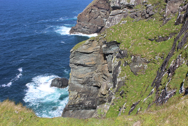 Sunday 7th August 2022. Sea cliffs on the western coast of Clare Island, Co Mayo, Ireland.
