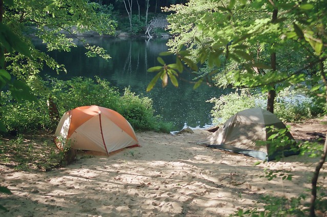 Our beach campsite on the Cumberland River.