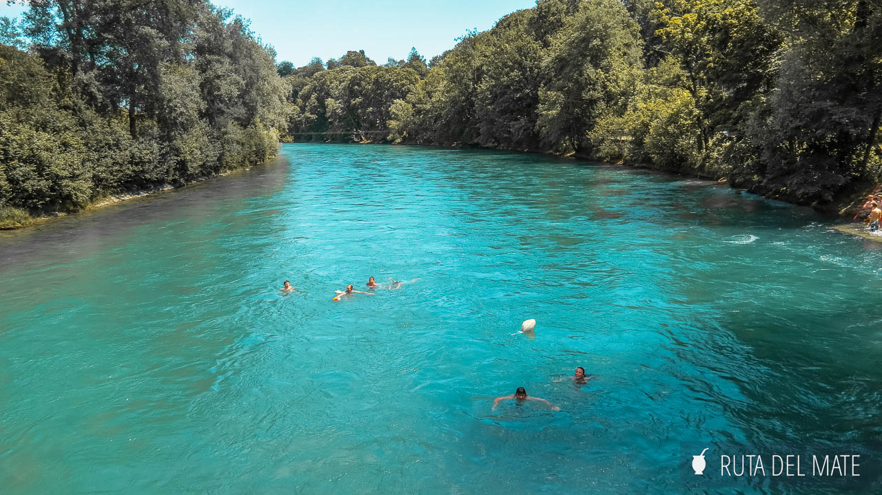Berneses en el agua del río Aar