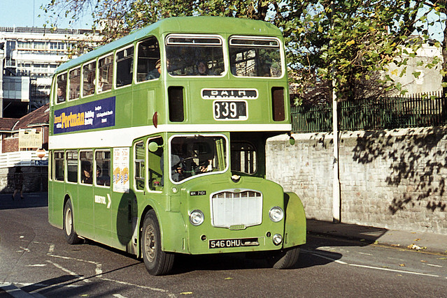 Bristol Omnibus Company . 7101 546OHU  . Bristol City Centre . November-1975