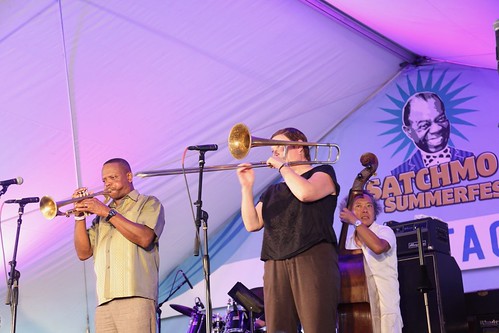 Leroy Jones and Katja Toivola at Satchmo SummerFest on August 6, 2022. Photo by Michele Goldfarb.