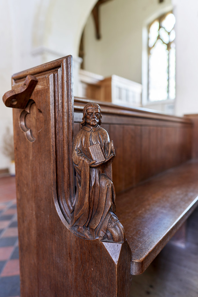 Huntingfield St Mary – Bench End Carving