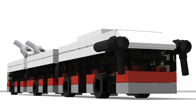 How to Build Bi-articulated Trolleybus (Digital MOC - 4K)