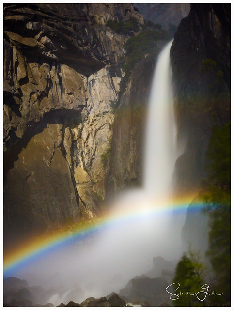 Moonbow (Lunar Rainbow) @ Lower Yosemite Falls