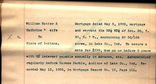 2022-08-09. 1890-05-05 Notter to Indiana - mortgage  - Harms 73rd Ave farm history