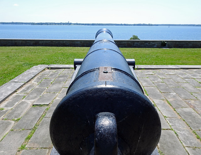 One of two old cannons (1806) at the monument commemorating 