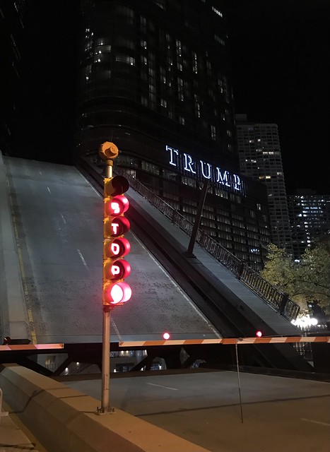 Stop Trump, Irv Kupcinet Bridge, Chicago