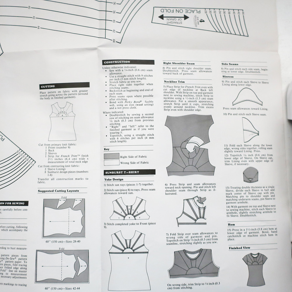 Stretch and Sew Instructions