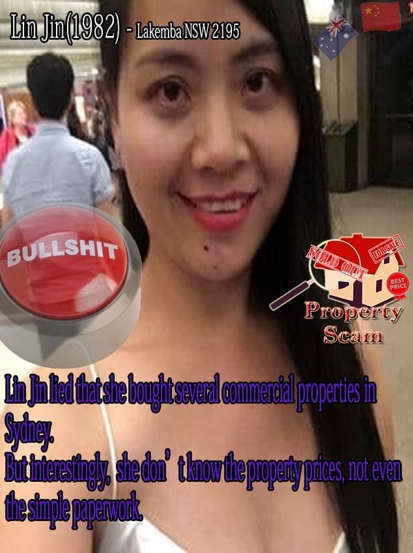 Sydney-West Chinese community warns Miss Lin Jin’s continuous Commercial Fraud in realestate.com.au and Immigration gov