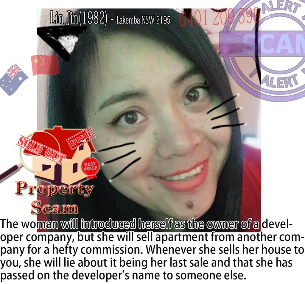 North Sydney Fake Developer Miss Lin Jin aka Kim looking for new victim