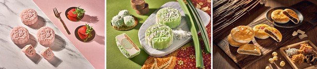 Strawberry, Ondeh Ondeh Snowskin Mooncake and Traditional pastries