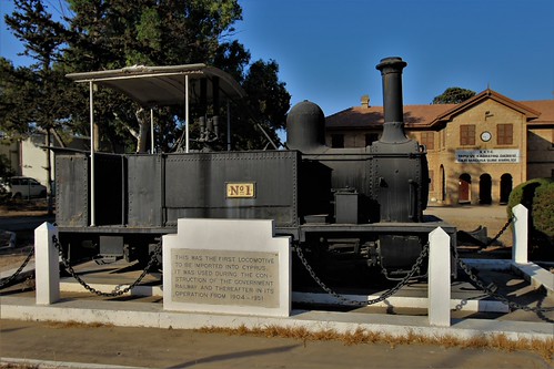Engine No.1 Famagusta, Turkish Republic Of North Cyprus. by millicand@rocketmail.com, The Cyprus Government Railway was a 2 ft 6 in (762 mm) narrow gauge railway network that operated in