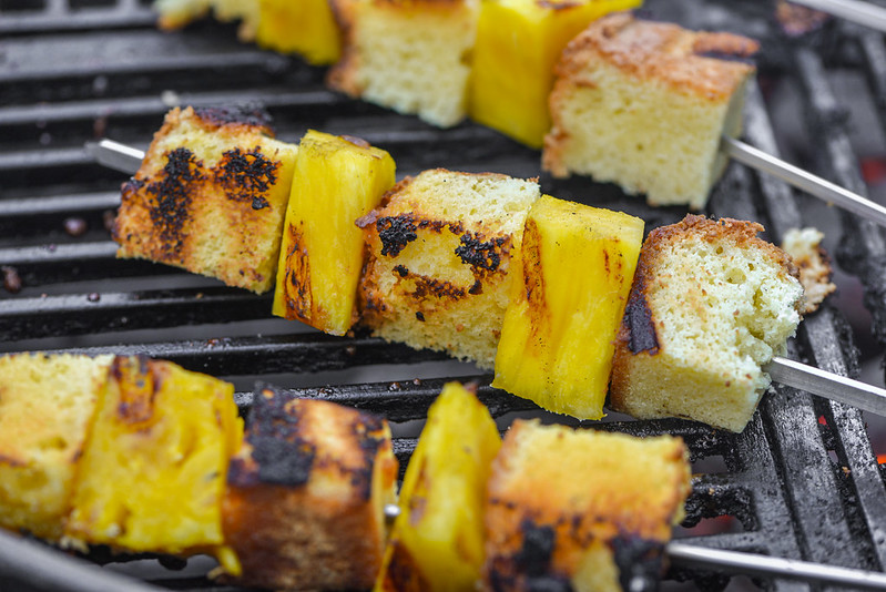 Pound Cake and Pineapple Skewers