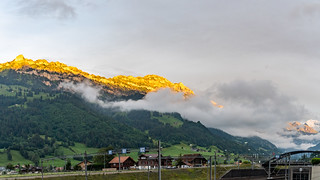 Sunset, Frutigen, Switzerland, 28 June 2022 (5)-Pano