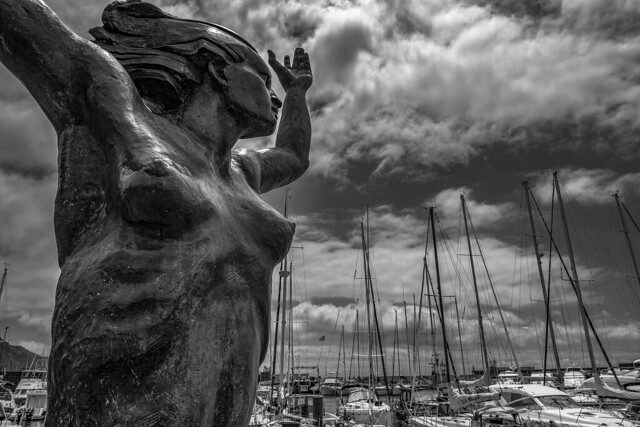 Mermaid Statue, Funchal Marina, Madeira, Portugal