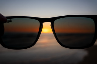 Tinted glasses or beautiful sunset?