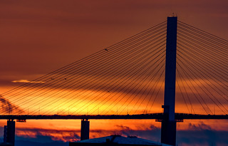 QEII Bridge Sunrise New Year's Day 1 January 2022