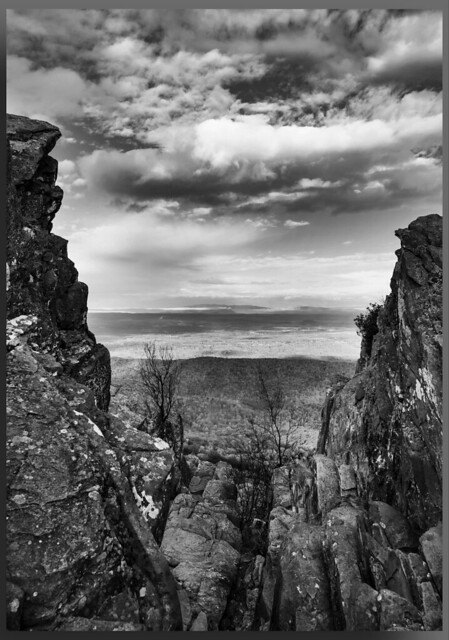 View in monochrome; Shenandoah NP Oct 2017.