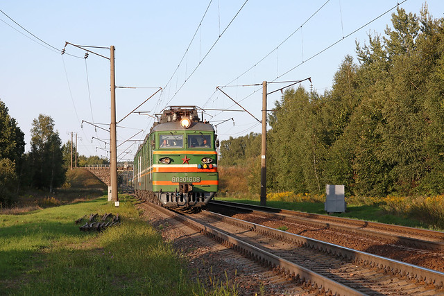 Сплотка электровозов ВЛ80С-608 и ВЛ80С-581 на перегоне путевой пост Городнянский/Орша-Центральная.
