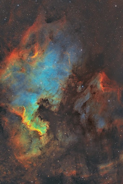 North American Nebula and Pelican Nebula(Ngc 7000 & IC 5070) : SHO