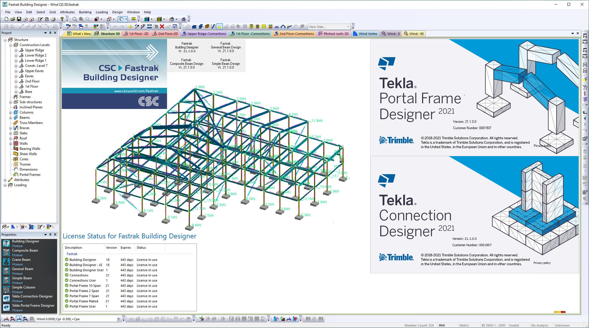 Working with Trimble Tekla Portal Frame & Connection Designer 2021 full