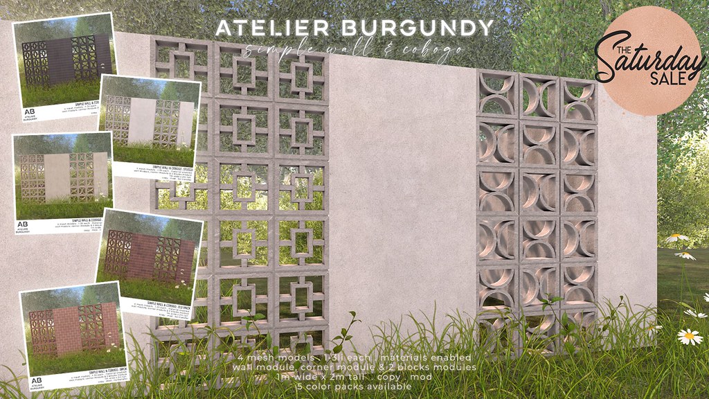 Atelier Burgundy . Simple Wall Cobogo AD